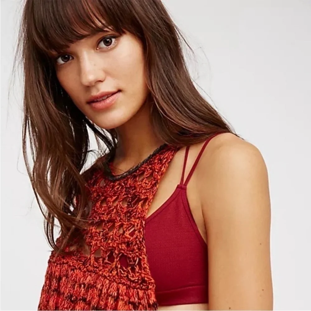 Free People Boho Rare Hearts Sweater Dress Crochet Swimsuit Coverup Top or Dress